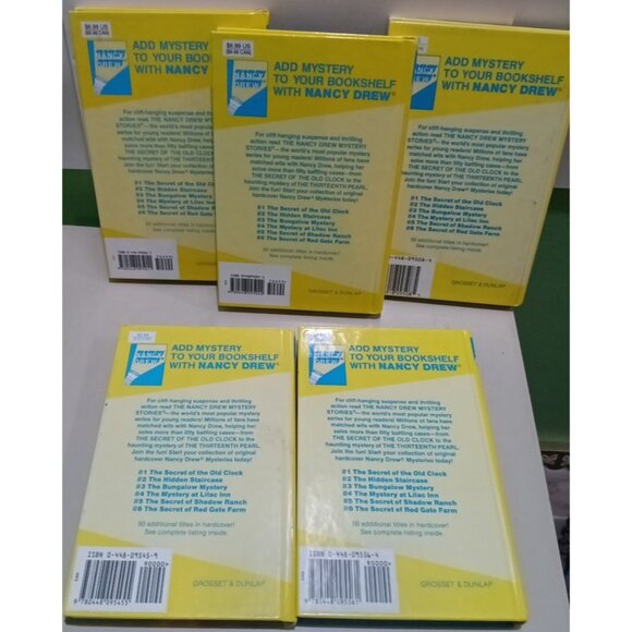 NANCY DREW Glossy Flashlight Series Carolyn Keene Lot  5 HC #s 1 4 8 45 56 - Picture 3 of 8
